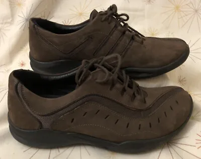$40 • Buy Clarks Wave Wheel Womens 8.5M Brown Lace Up Comfort Casual Sneaker Shoes 86510