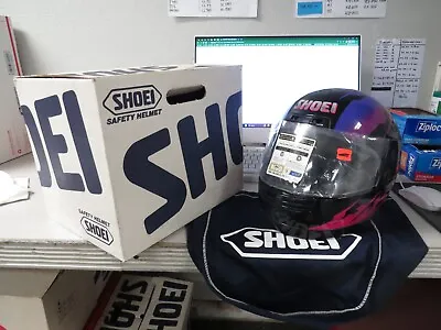 NOS Shoei Black Purple & Pink Full Face Motorcycle Safety Helmet Size Small • $149.99