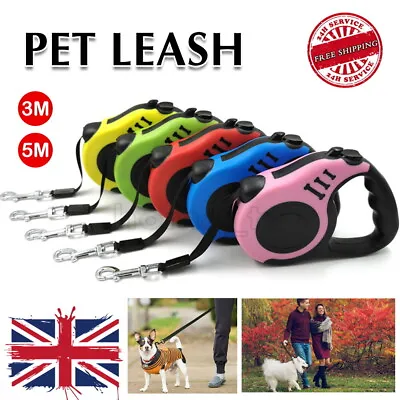 £5.99 • Buy Dog Leash Pet Lead Leads Retractable Training Pet  Long Max 50kgs Extendable