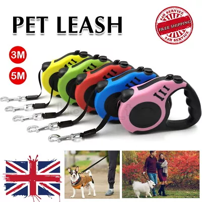£5.99 • Buy Dog Leash Pet Lead Leads Retractable Training Pet  Long Max 50kgs Extendable