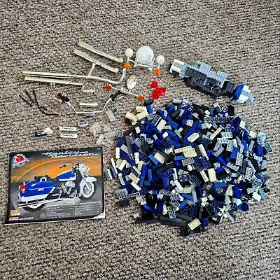 Y2K Harley Davidson Roadking Mega Bloks 9770 Pro Builder Lego-like Kit W/ Chrome • $75