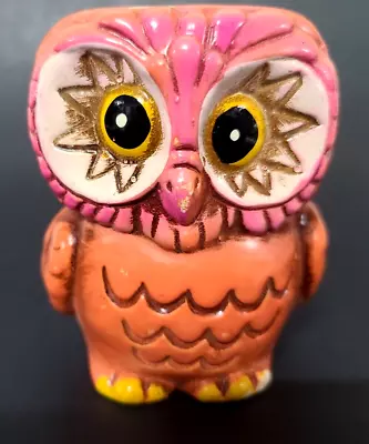 Vintage Mid Century Mod 1970s Boho Owl Candle Holder Ceramic Paper Mache Japan? • $9.99