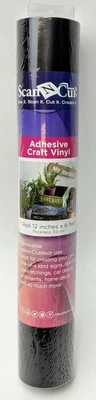 $9 • Buy Scan N Cut Adhesive Craft Vinyl Removable Black Roll 3.0 Mil 12 Inch X 6 Ft