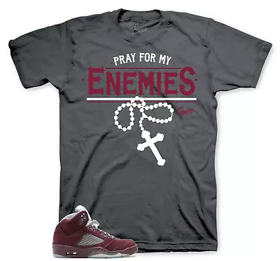 Tees To Match Jordan 5 Burgundy Sneakers - Enemies Shirt • $23.99