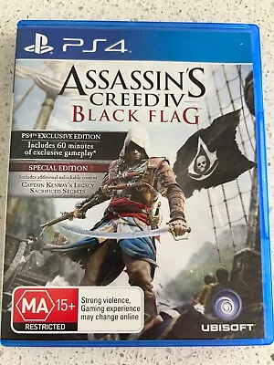 PS4 Assassins Creed 4 Black Flag Playstation 4 Game Free Postage • $20
