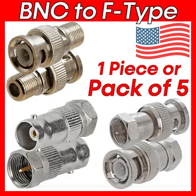 BNC To F-Type Adapter Coax Coaxial Cable Connectors Type F Converter Coupler • $8.29