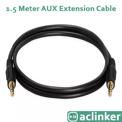 ACL 1.5 Meter 3.5mm Aux Male To Male Stereo Audio Cable Auxiliary Headphones • $3.55