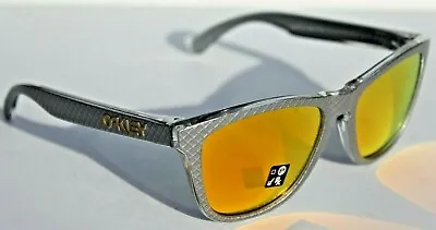 OAKLEY Frogskins Sunglasses Silver/Fire Iridium Checkbox Collection OO9013-C155 • $99.99