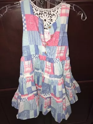 Maggie And Zoe Nautical Layer Ruffle  Dress  Size 6  B13 • $10
