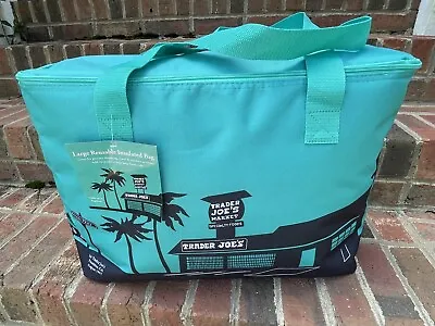 $26.95 • Buy Trader Joe 's Large Reusable Insulated Grocery Cooler Shopping Green Bag NEW