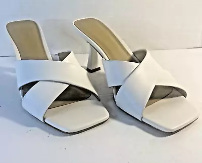 MICHAEL Michael Kors Clara Mules Optic White Sz 7.5 • $33