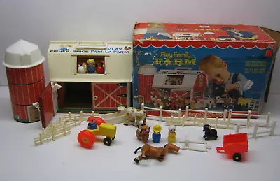 Fisher Price Little People  Play Family Farm  Set (#915) W/box Vintage 70s? • $39