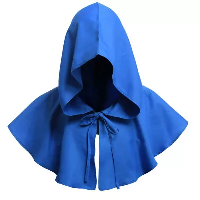 Men Women Medieval Cowl Hat Renaissance Monk Halloween Cosplay Hooded Cape 73 • $31.96