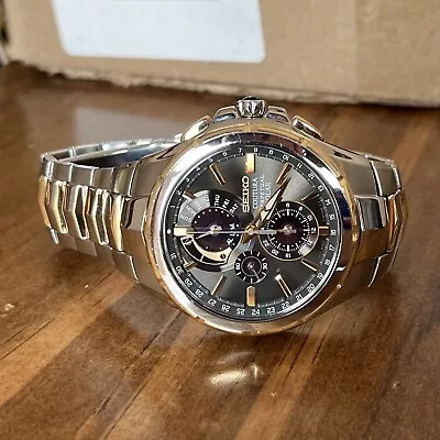 $107.50 • Buy SEIKO Coutura Solar Perpetual Chronograph Men's Watch SSC376  ($495)