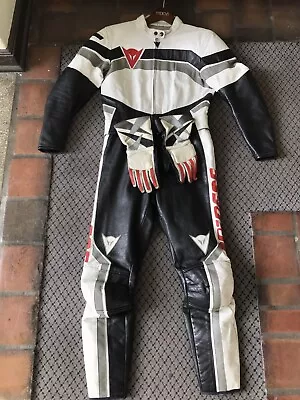 Dainese Leathers Italian 2 Piece Leather Motorcycle Suit Street/ Touring Eur 46 • $255