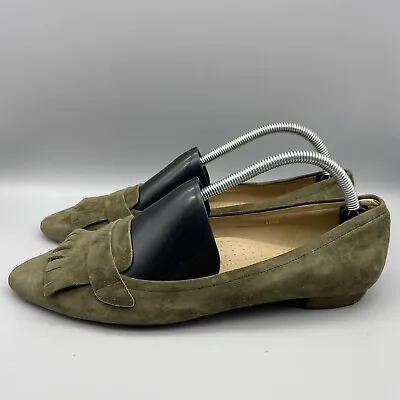 Vaneli Flats Women’s Size 10.5 M Green Velvet Loafers Shoes Slip On • $17.95