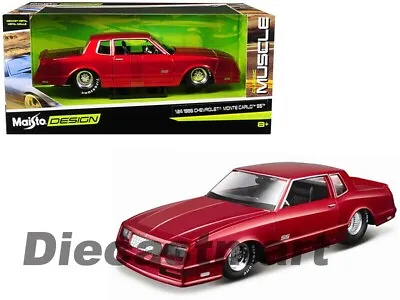$16.99 • Buy Maisto Design 1:24 1986 Chevrolet Monte Carlo SS Red 32530RD Diecast Model Car