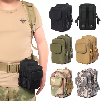 Tactical Molle Pouch EDC Multi-purpose Belt Waist Pack Bag Utility Phone Pocket • $12.89