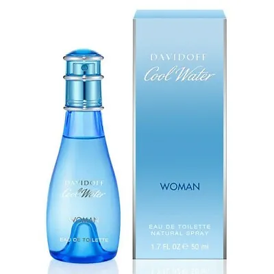 Cool Water Womens Perfume  1.7 Oz / 50 Ml EDT Spray By Davidoff  * Authentic * • $15.99