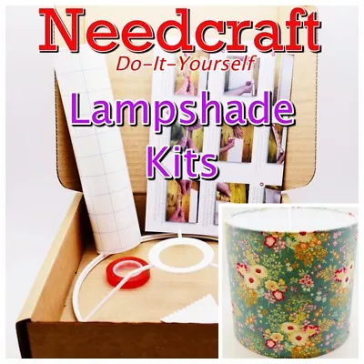 Lampshade Kits DIY Round Drum/ Rounded Square Make Your Own Made In The UK • £12.49