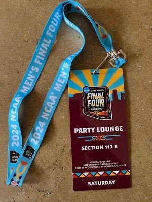 NCAA 2024 Mens Final Four National Championship VIP Lanyard  • $10