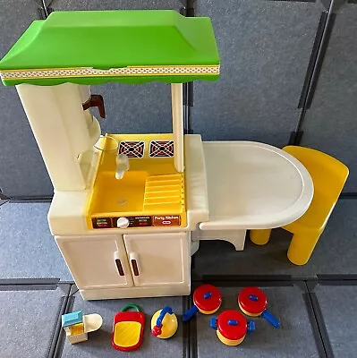 RARE Vintage 1980's Little Tikes Party Kitchen Child Size With Chair Accessories • $375