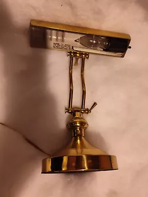 Vintage Brass Adjustable Banker S Piano Desk Lamp • $54.95