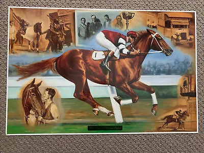 Phar Lap - A Racing Legend Peter Barlow Horse Racing Poster Melbourne Cup • $80