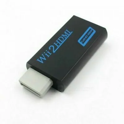 Portable Wii To HDMI Wii2HDMI Full HD Converter Audio Output Adapter TV Black • $4.28