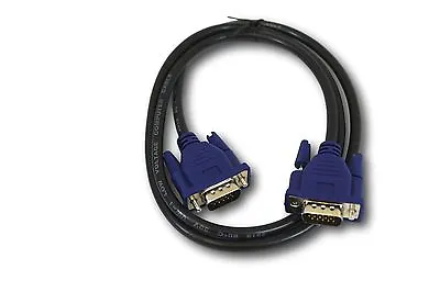 £4.42 • Buy 5M VGA SVGA 15 Pin Male To Male Cable Lead Blue PC TFT LCD Monitor TV Laptop