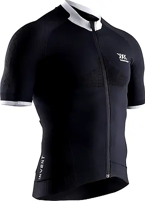 X-Bionic Invent Bike Race Zip Short Sleeve Shirt 4.0 Black - Men's Size Medium • £95