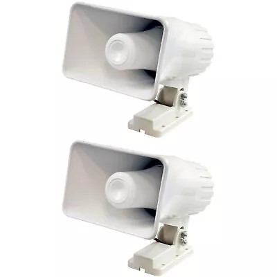 Pyle Pro 6  50 Watts 8 Ohms Indoor And Outdoor PA Horn Speaker White (2 Pack) • $39.29