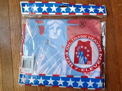 Thank Heaven For 7-11 Statue Of Liberty Red Tank Top  Size XL ~ NEW!  • $3.95