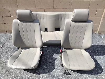 84-91 BMW E30 Sedan 318 325 Preforated Vinyl Tan Seat Set Complete Front Back  • $1299