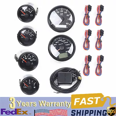 Classic 6 Gauge Set GPS Speedometer Waterproof For Car Marine Boat Truck Gauges • $132.05