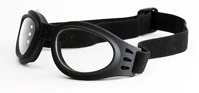 Shatterproof Motorcycle/Paint Ball Foam Padded Goggles Foldable Black Clear 448 • $9.99