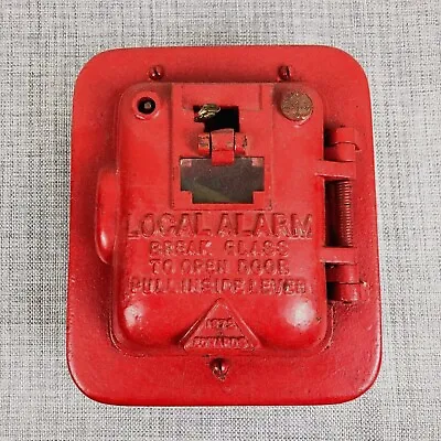 Vintage Edwards 1872 Red Cast Iron Fire Alarm Station Rescue Firefighting • $69.99