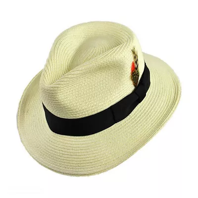 Jaxon Hats Summer C-Crown Toyo Straw Fedora Hat • $39.95