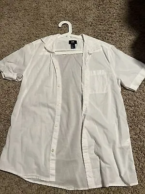 White Short Sleeve Button Down Men/ H&M • $9