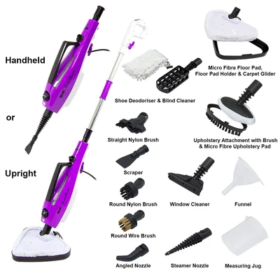 £37.99 • Buy Wolf Steam Mop Cleaner Pro 1500W Multi 14in1 Steamer Hand Held Floor Garment