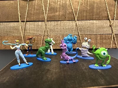 Lot Of 8 Disney/Pixar TOY STORY & MONSTERS INC. Cake Topper Figures 2019 Mattel • $10.90