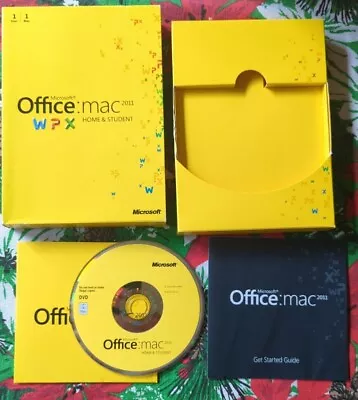 Genuine Office Mac Home & Student 2011 Microsoft W/ Key Code 1 User • $18.99