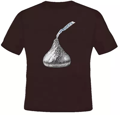 Chocolate Lover Kiss Hershey Candy Cool Brown T Shirt • $19.99