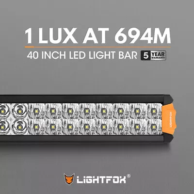 $149.95 • Buy LIGHTFOX 40inch Osram LED Light Bar Dual Row Spot Flood Combo Lamp Offroad 4x4WD