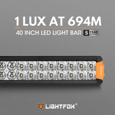 $149.95 • Buy LIGHTFOX 40inch Osram LED Light Bar Dual Row Spot Flood Combo Lamp Offroad 4x4WD