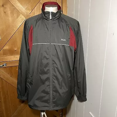 Vintage Fila Track Jacket Adult XXL Full Zip Long Sleeve Windbreaker Workout Jog • $25