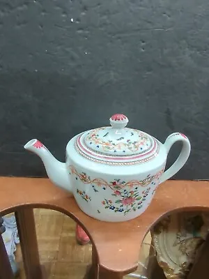 Antique Polychrome Porcelain English Floral Spray Teapot Late Georgian 1800 • $350