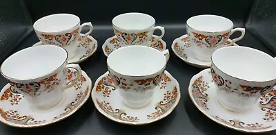 Vintage Colclough Royale Bone China Cups/Saucers X 6 (B14) • £19.99