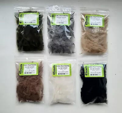 PREMIUM CDC FEATHERS SET 6x1gram Lot Of 3 Or 6 Colors Fly Tying EU Duck Feathers • $9.95