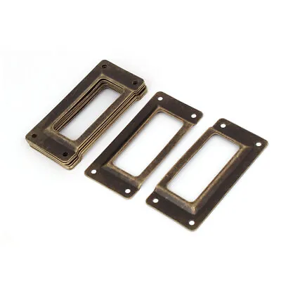 Library File Drawer Iron Tag Label Holder Name Card Frame 62mm X 28mm 10pcs • $8.23